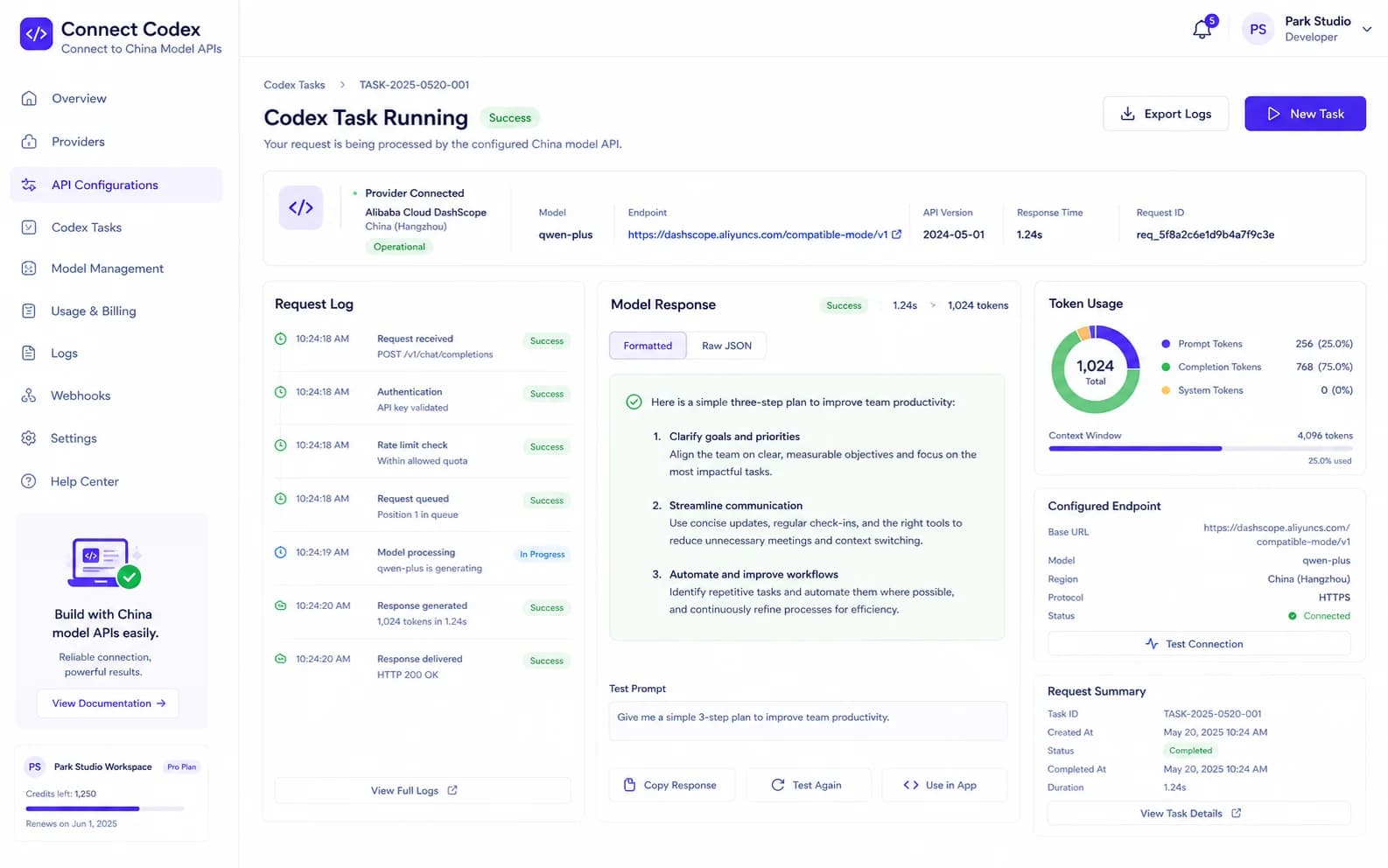 Connect Codex to China Model APIs results product screenshot