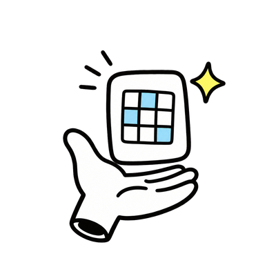 A hand presenting today's recommended puzzle